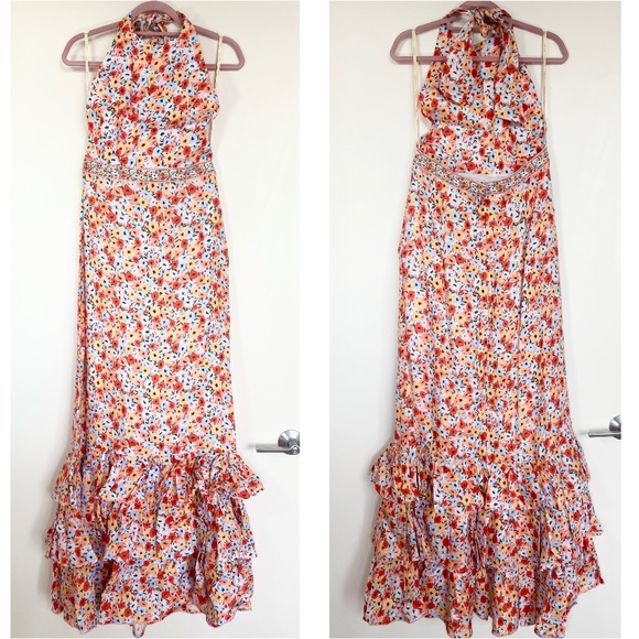 Agua by Agua Bendita Magnolia Printed Linen Halter Maxi Dress - Picture 8 of 16